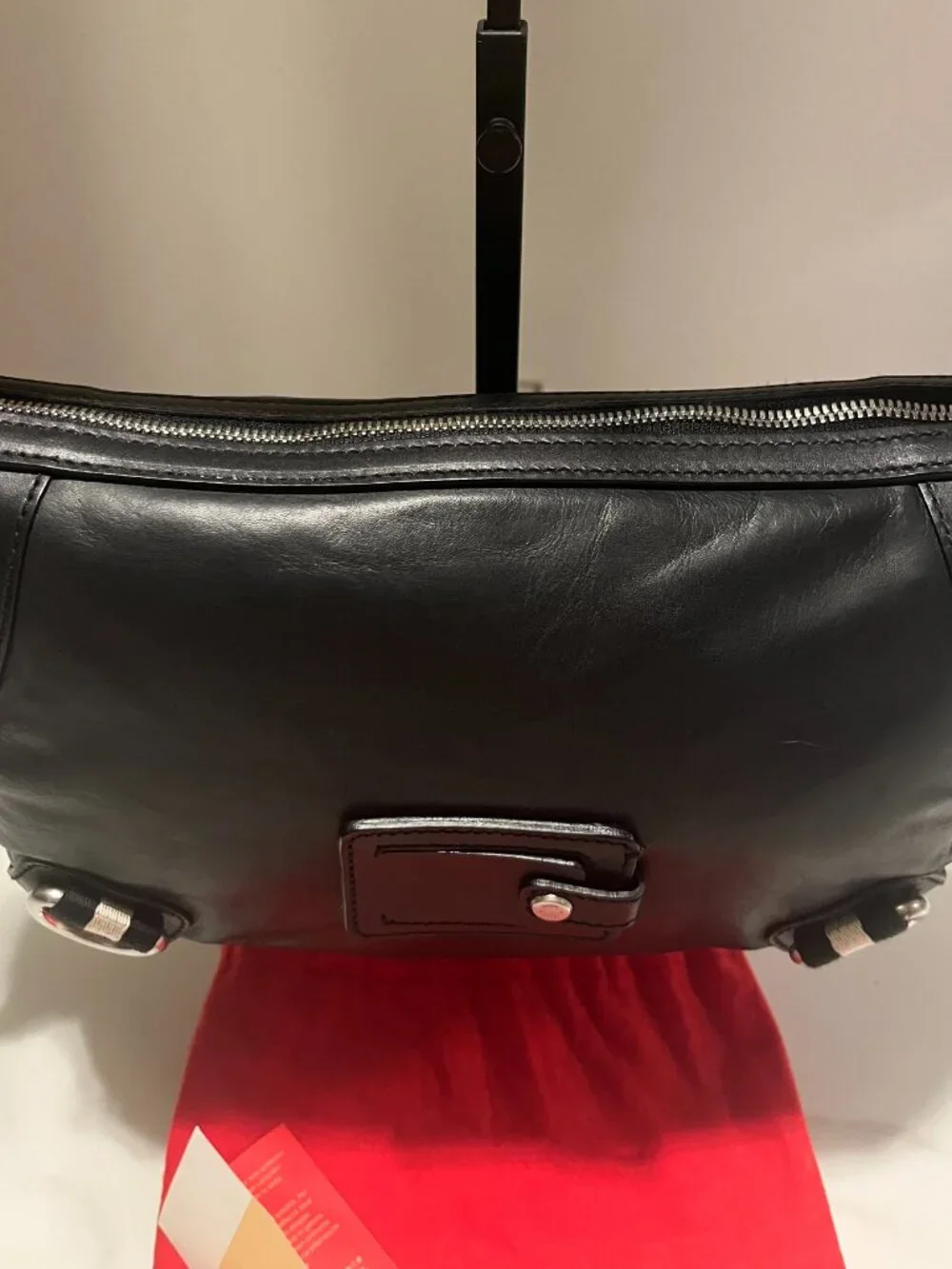 Bally Black Leather Hobo Shoulder Bag + Dust Bag - Picture 2 of 15